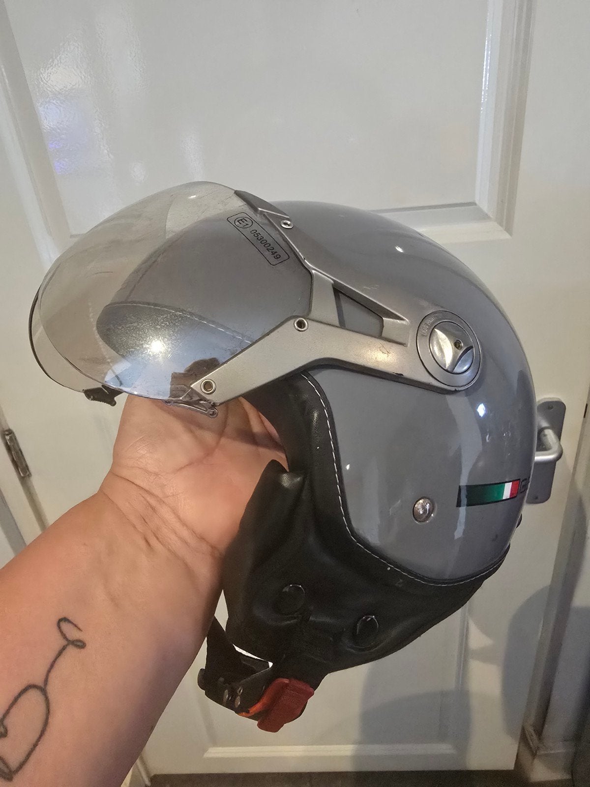 Beon Design Jethelm - Maat S - Grijs, Motoren, Kleding | Motorhelmen, Overige merken, Dames, Jethelm, Ophalen of Verzenden