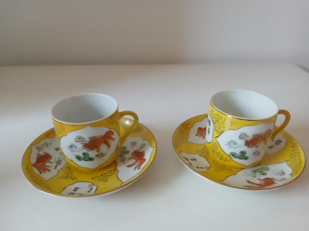 Oude Chinese kop en schotels (2 stuks), Antiek en Kunst, Antiek | Servies los, Ophalen of Verzenden