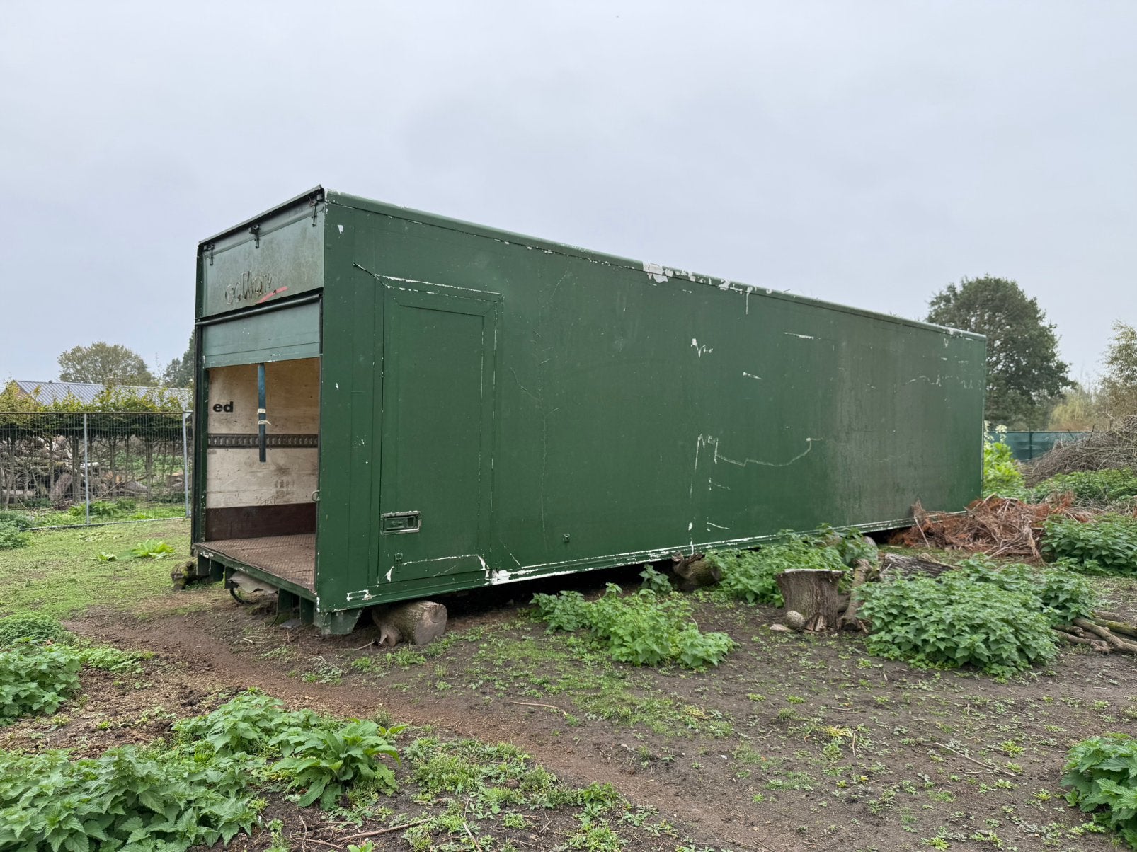 Container / trailer / opslag / keet, Ophalen