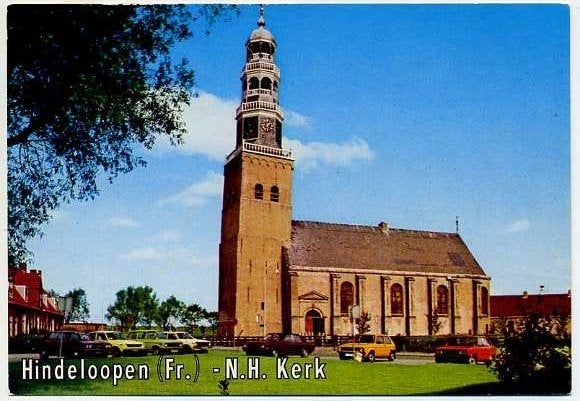 Hindeloopen - NH Kerk (auto's), Ophalen of Verzenden, 1960 tot 1980, Ongelopen, Friesland
