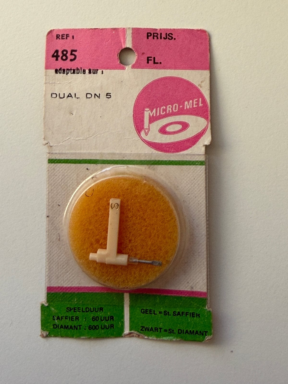 Micro-Mel 485 vervangingsnaald – Dual DN-5 – vintage – nieuw, Audio, Tv en Foto, Ophalen of Verzenden, Zo goed als nieuw, Dual