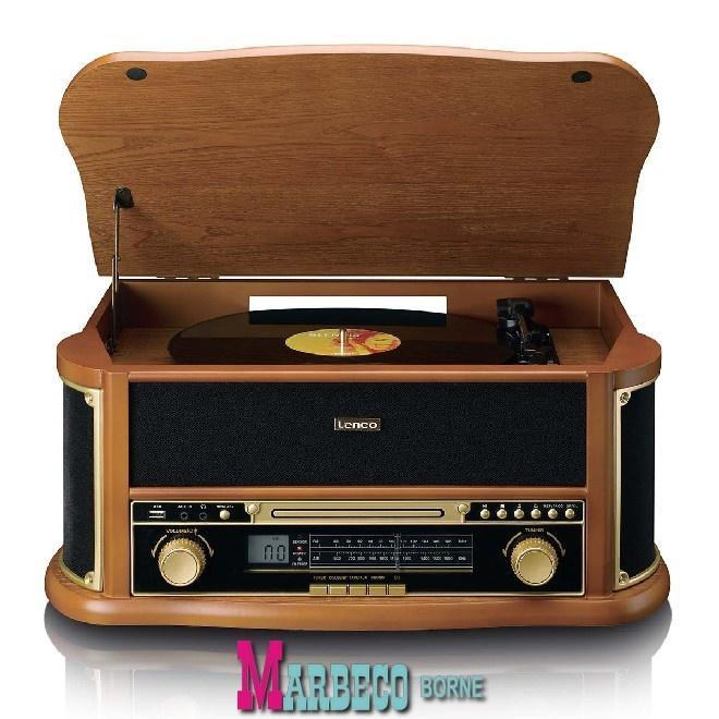 Retro platenspeler, AM/FM Radio, USB, BT, CD, Cassette, Hout, Audio, Tv en Foto, Radio's, Lenco, Overige typen, Nieuw, Info@marbeco.nl