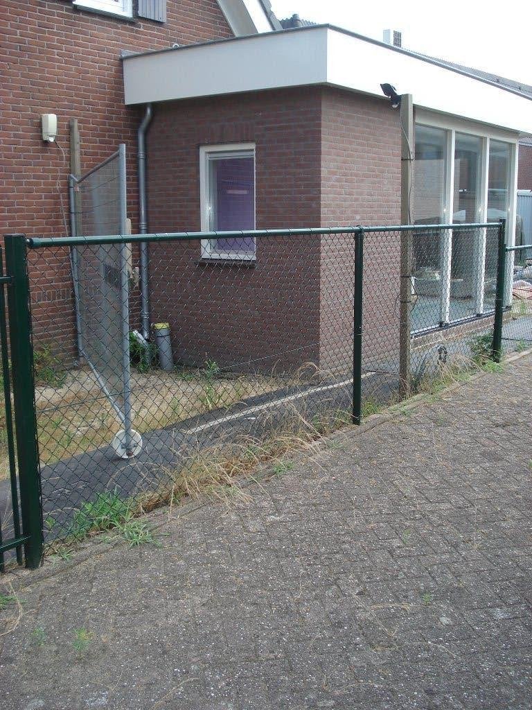hekwerk  3 jaar oud   met bovenbuis  590 cm Lang 150 cm hoog, Ophalen, Zo goed als nieuw, IJzer, Gaashekwerk