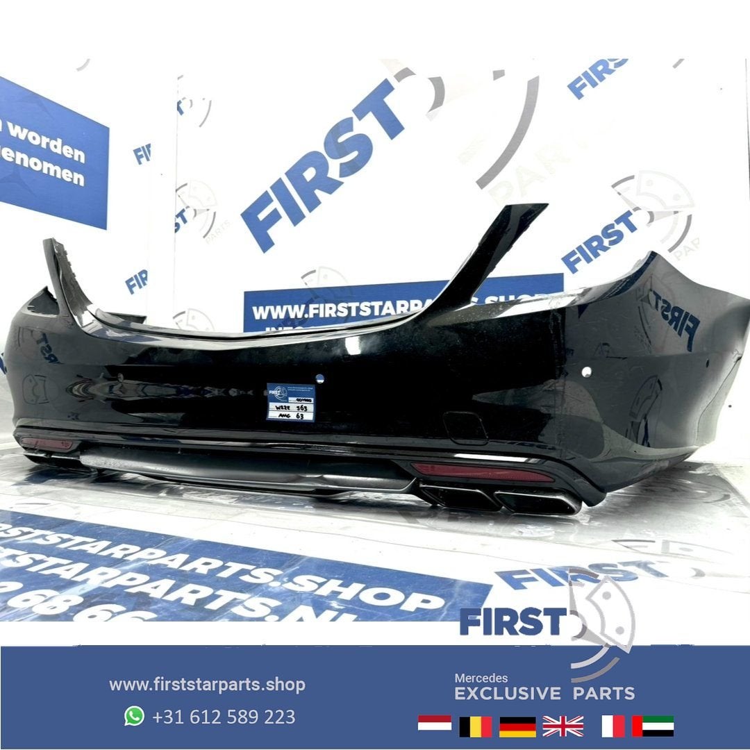 W222 S63 AMG ACHTERBUMPER 2013-2020 BUMPER S KLASSE COMPLEET, Gebruikt, -, Ophalen of Verzenden, Achter