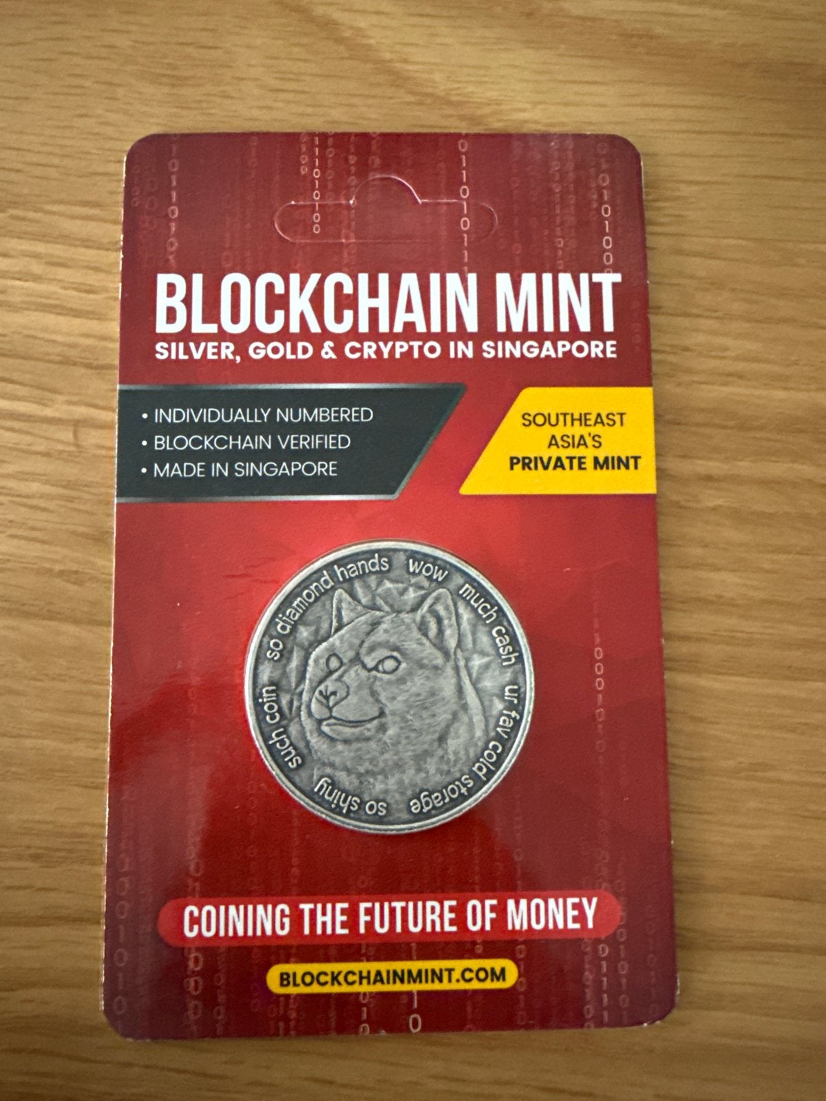 1 oz Doge Coin 999 Zilver - Blockchain Mint, Ophalen of Verzenden, Zilver