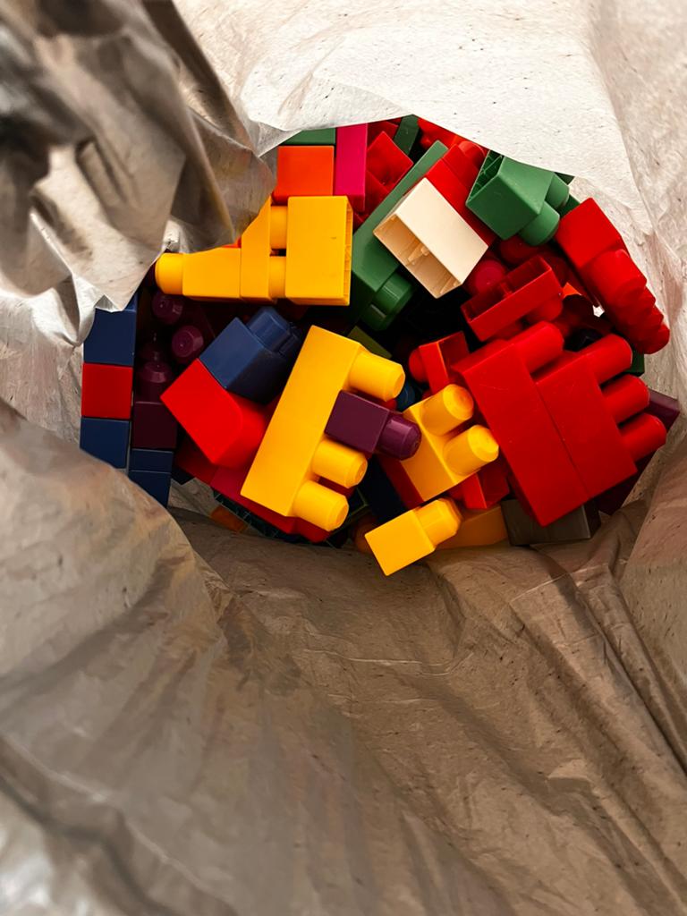 Grote tas met bouwblokken, Kinderen en Baby's, Speelgoed | Bouwstenen, Ophalen, Gebruikt