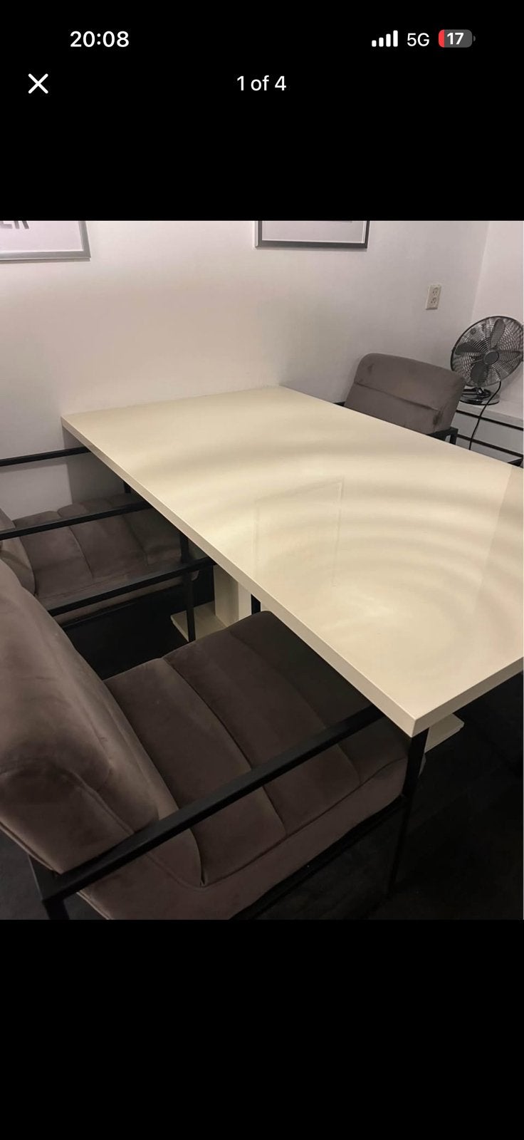Eettafel set, Ophalen of Verzenden, Zo goed als nieuw, Rechthoekig, 50 tot 100 cm