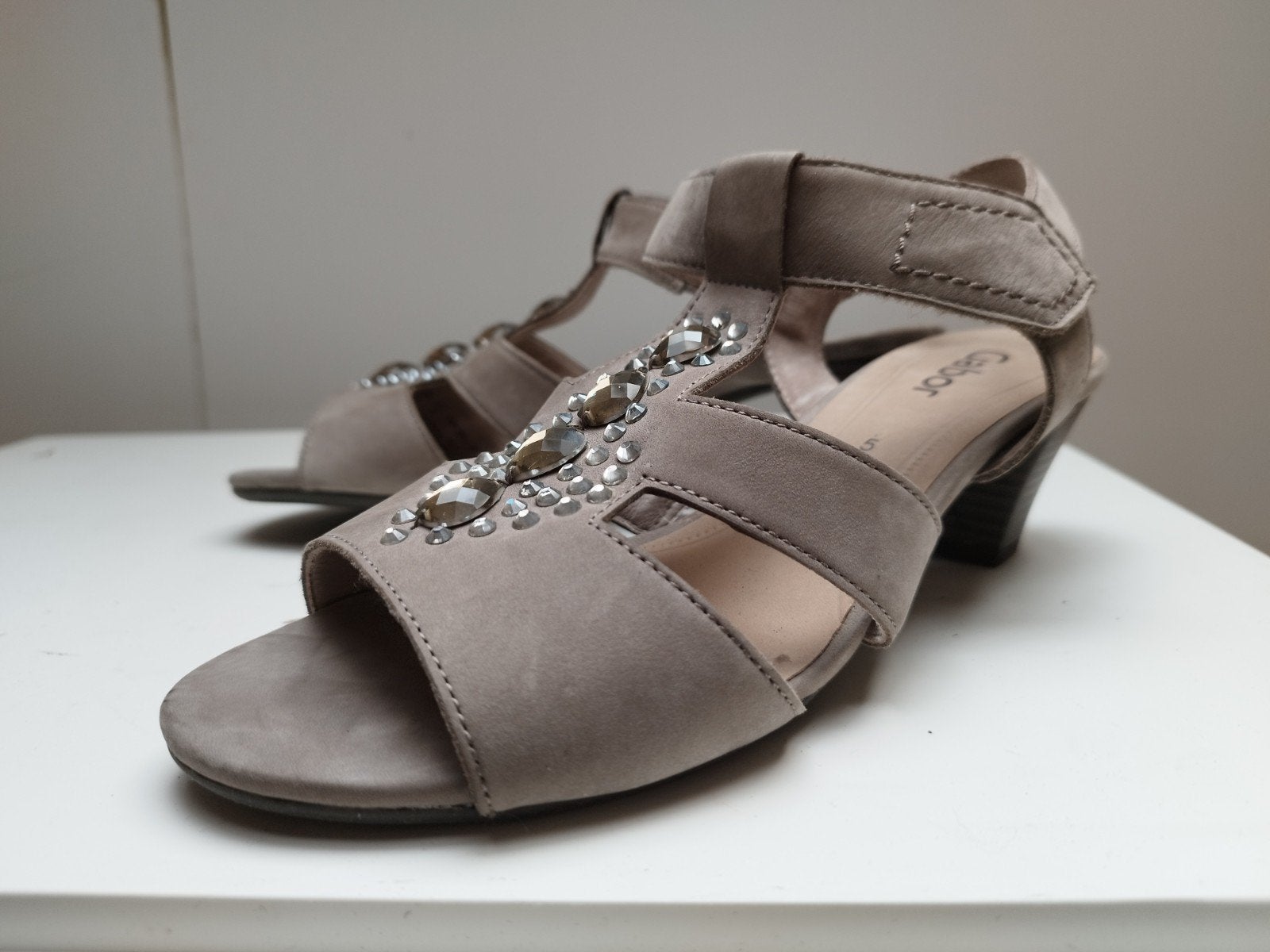 NEW Gabor luxe Strass sandalen 5 38 Nude Beige, Verzenden, Beige, Gabor, Nieuw