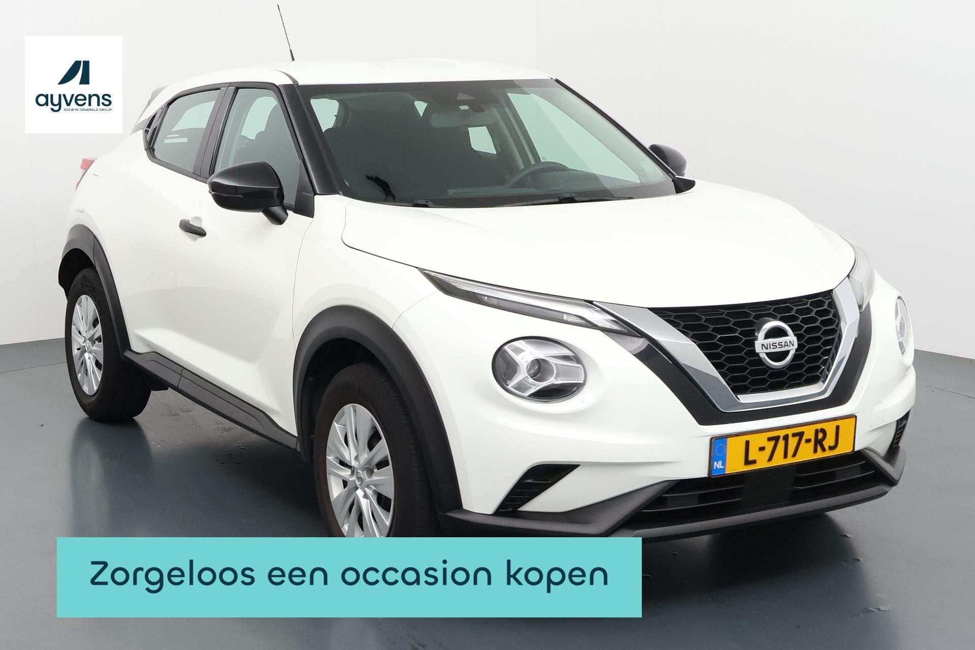 Nissan Juke 1.0 DIG-T Visia Compact en wendbaar voor de druk, Auto's, Voorwielaandrijving, Stof, Euro 6, Wit