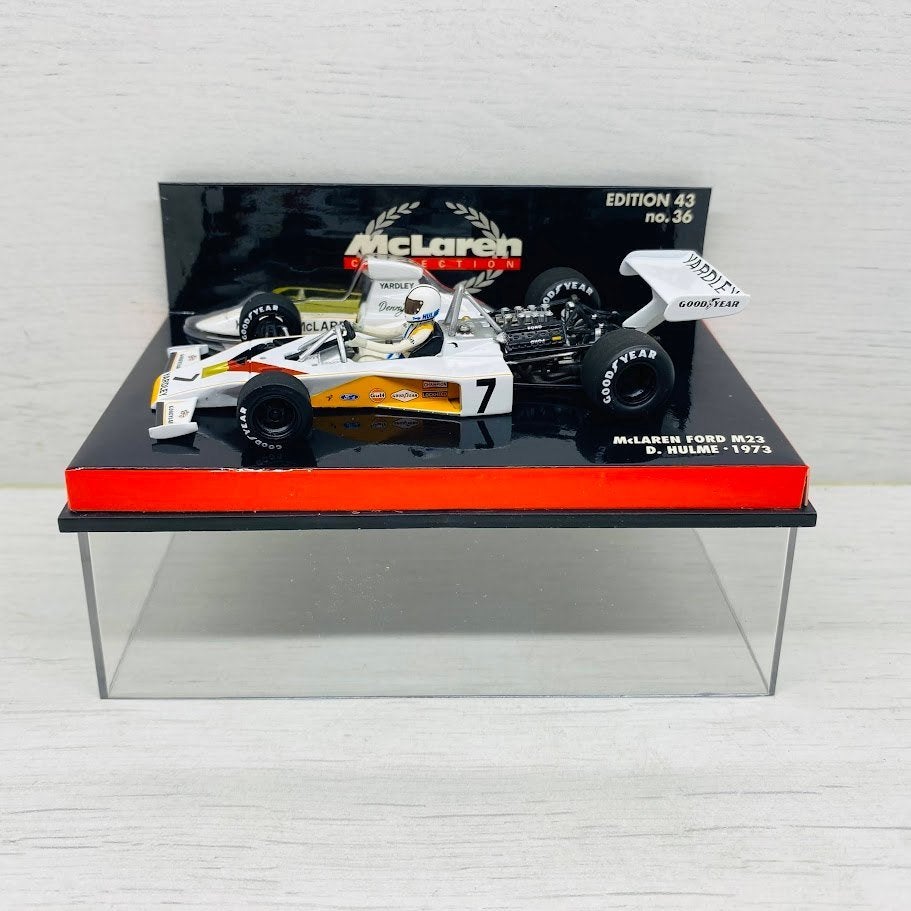 Minichamps 1:43 - McLaren Ford M23 1973 D. Hulme, Ophalen of Verzenden, Zo goed als nieuw, Auto, MiniChamps