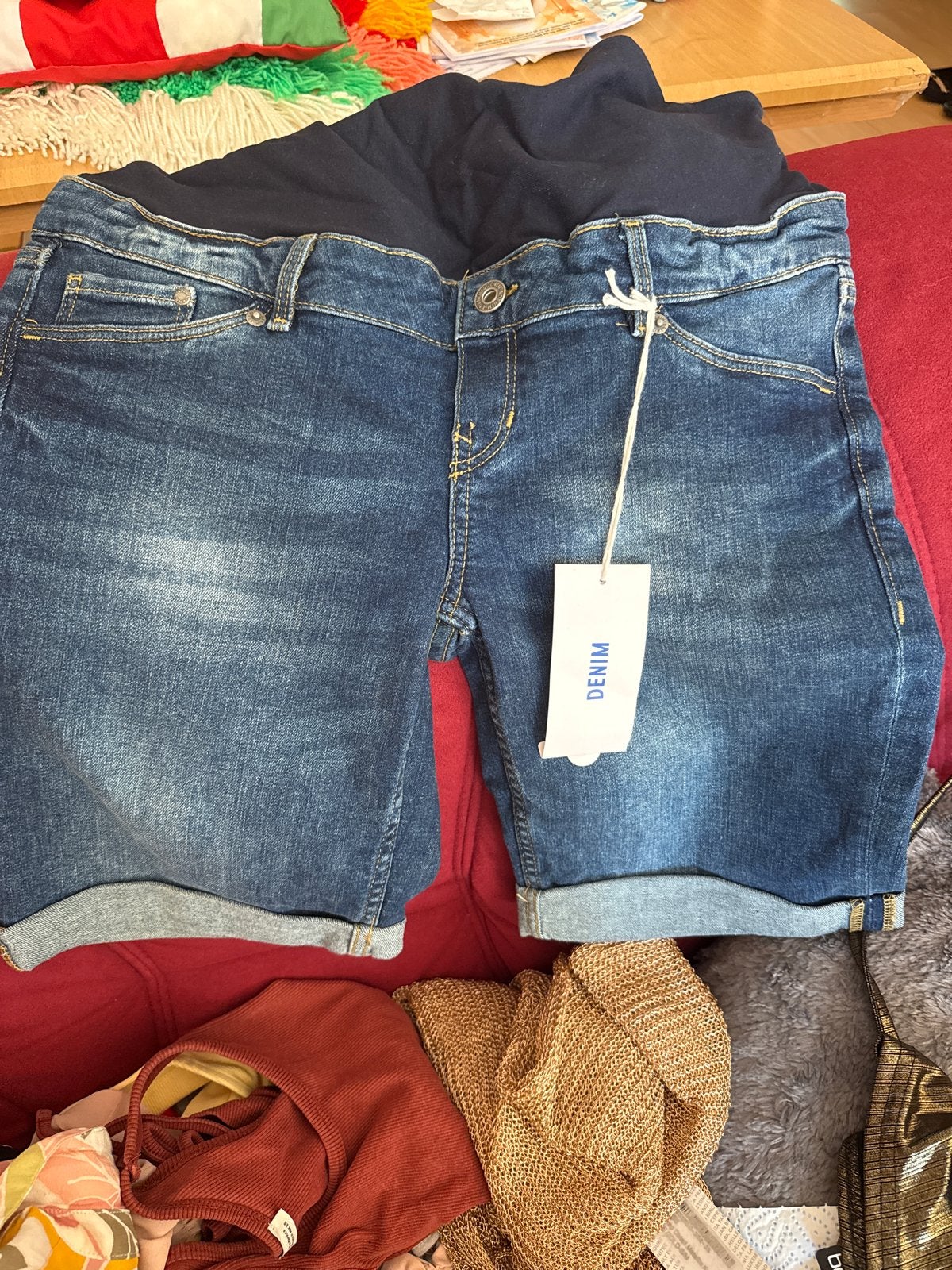 Nieuwe H&M Zwangerschapsbroek Short Maat 40, Maat 38/40 (M), Blauw, Nieuw, Ophalen of Verzenden