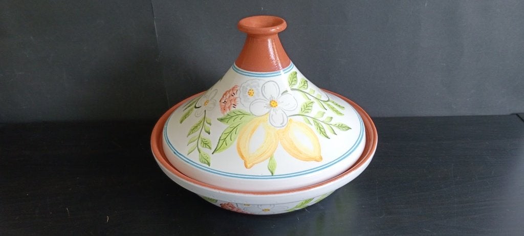 Tajine is gemaakt van geglazuurd keramiek, Keramiek, Overige typen, Nieuw, Ophalen of Verzenden
