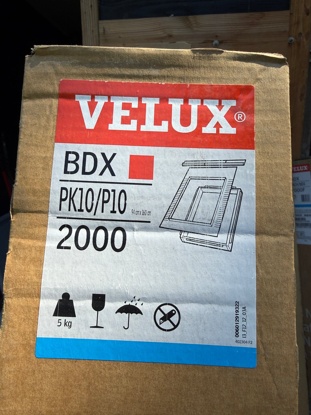 Velux BDX PK10/P10 2000 Dakraam - Nieuw in doos, Ophalen, 80 tot 120 cm, Nieuw, 160 cm of meer