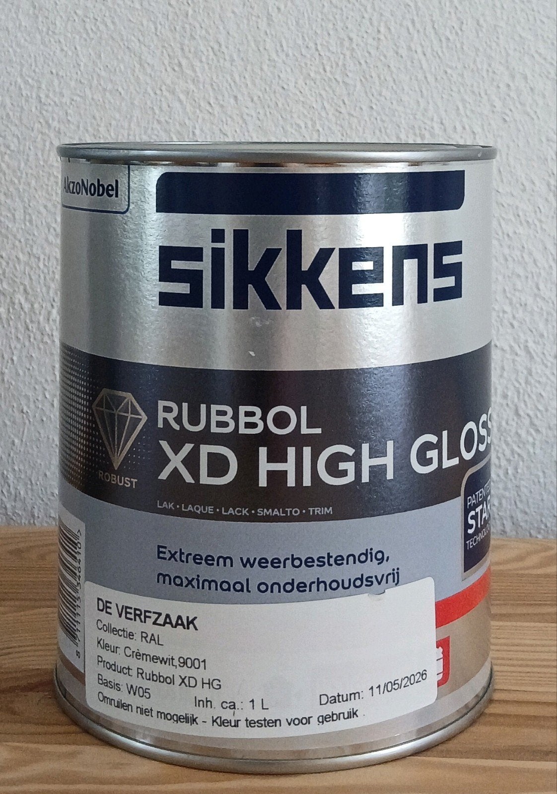 Sikkens XD High - Gloss, (Nieuw), Doe-het-zelf en Verbouw, Verf, Beits en Lak, Ophalen, Wit, Nieuw, Lak