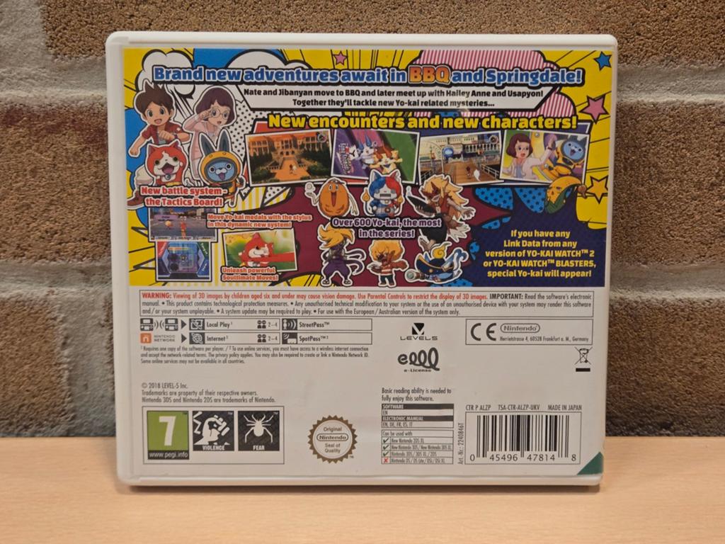 Yo-Kai Watch 3 - Nintendo 3DS (Engelstalig) UKV, Nintendo, Gebruikt, Support.nintendo.nl, 1 speler