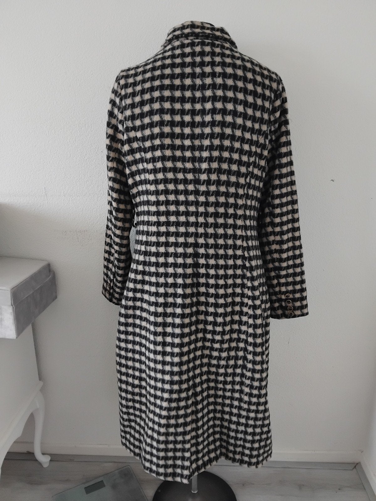 King Louie Houndstooth Jas - Pied de Poule  Maat XL, Zwart, Maat 46/48 (XL) of groter, Ophalen of Verzenden, Zo goed als nieuw