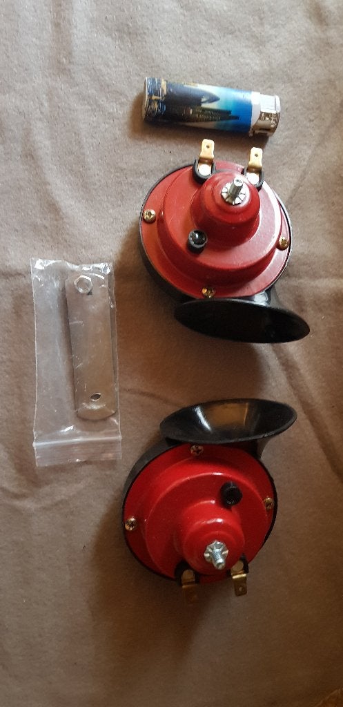 2x Auto Hoorn Lucht 12V Slak Set Luid Dubbele Twee Toon Fitt, Ophalen, Nieuw