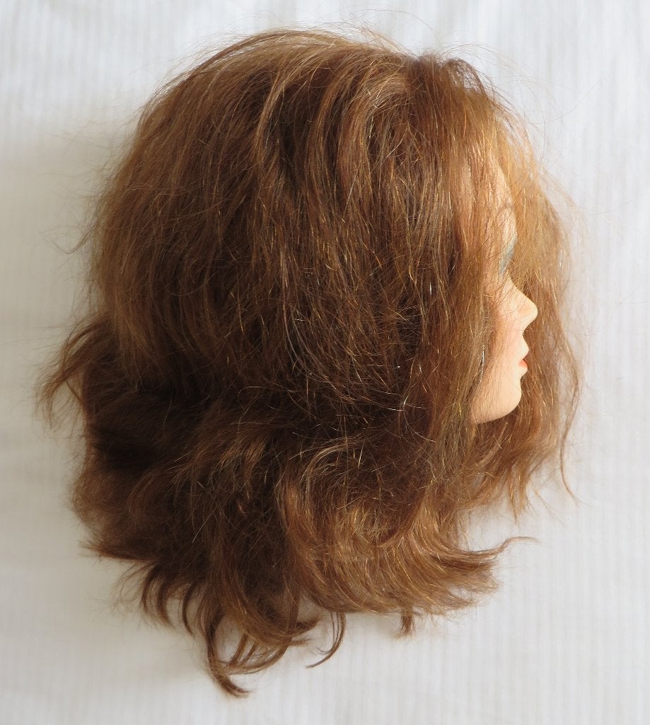 kappershoofd ( echt haar ) en standaard, Verzenden, Gebruikt, Pruik of Haarverlenging