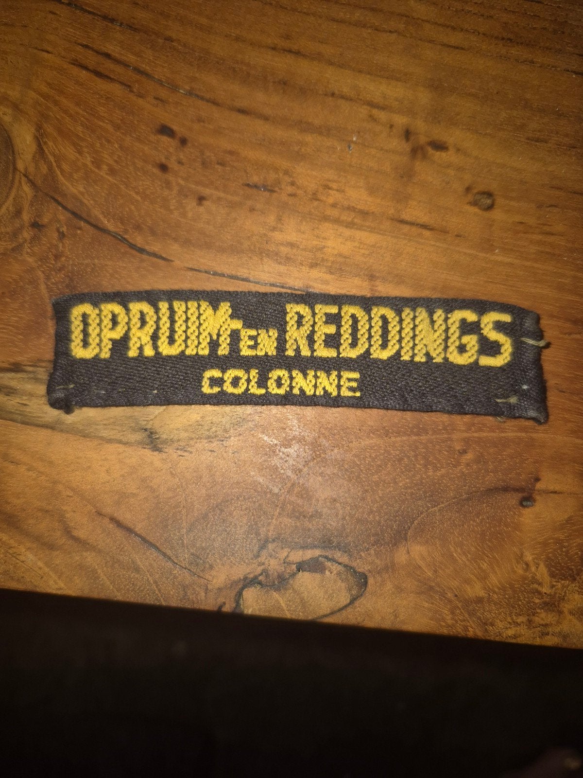 Origineel KMC Opruim- en Reddingscolonne naamlint 1955-1967, Verzamelen, Ophalen of Verzenden, Landmacht, Nederland