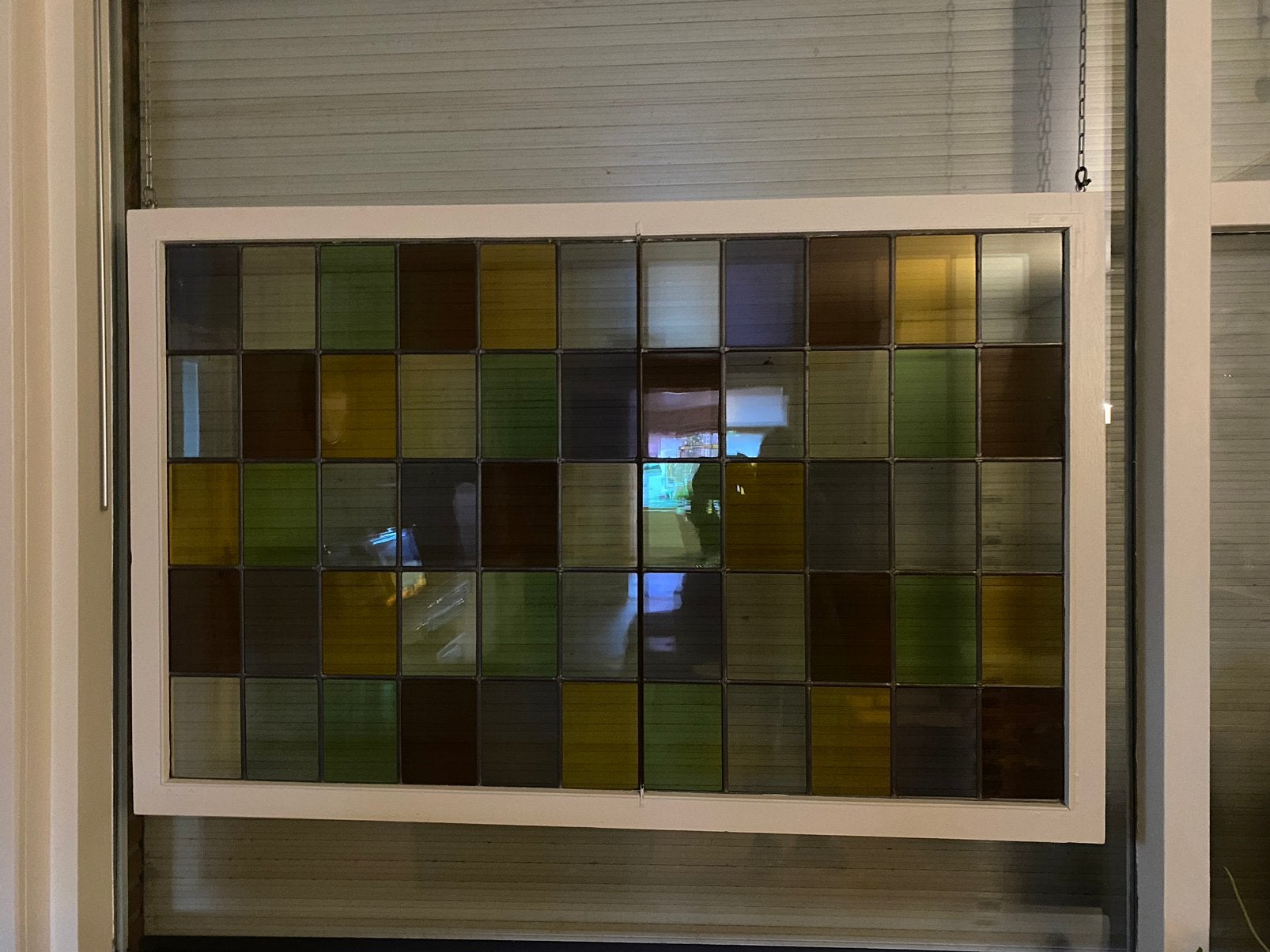 Glas in lood raam, Ophalen, Raamkozijn, Zo goed als nieuw, 150 tot 225 cm