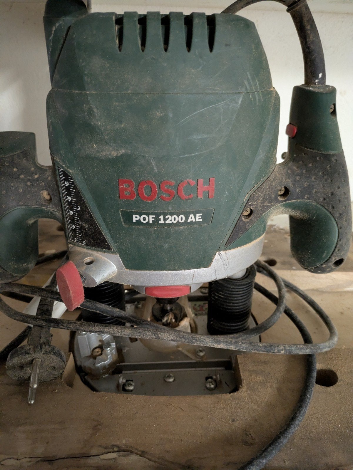Bosch POF 1200 AE Bovenfrees op vlakke plaat, Gebruikt, Ophalen of Verzenden, Bovenfrees, Bosch