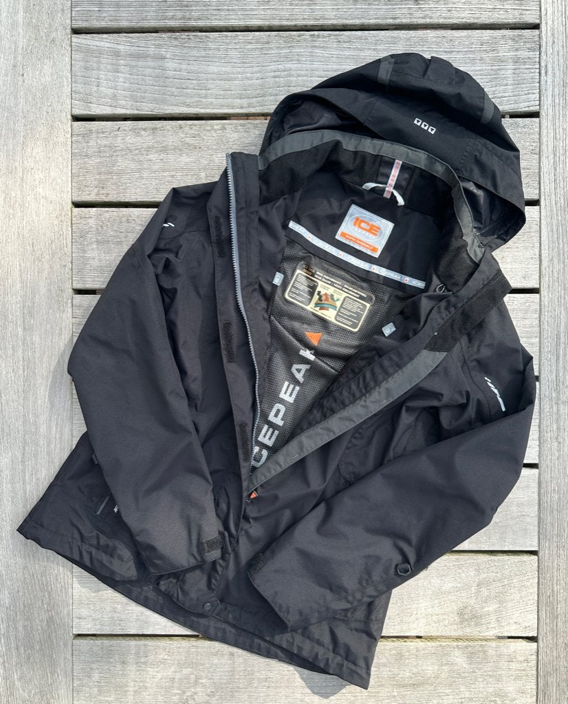 Icepeak outdoor jas 38/40 M/L waterproof windproof regenjas, Kleding | Dames, Maat 38/40 (M), Icepeak, Zwart, Ophalen of Verzenden