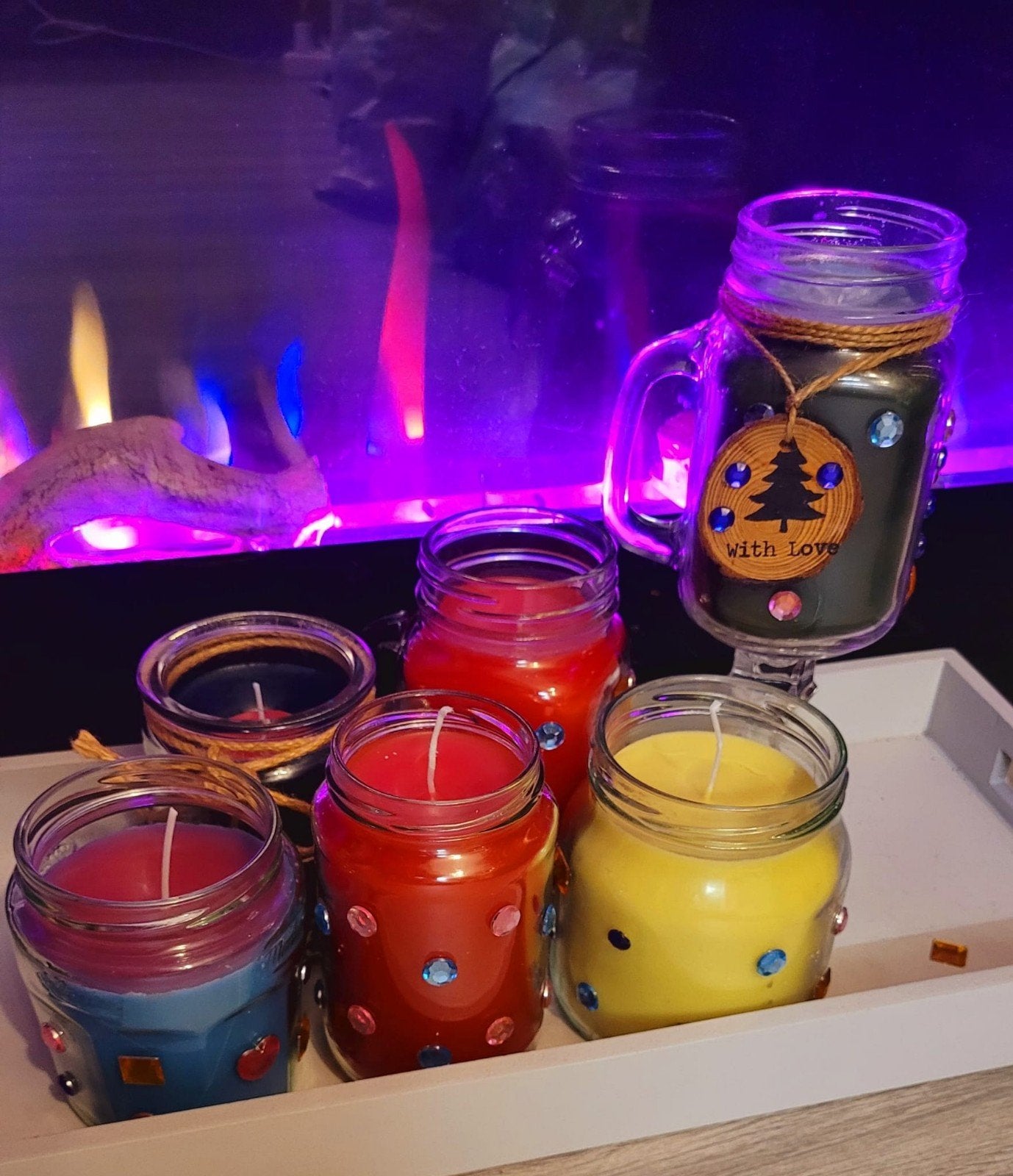 Decoratieve Kaarsen in Potjes - Handgemaakt, Overige materialen, Nieuw, Ophalen of Verzenden, Kaars
