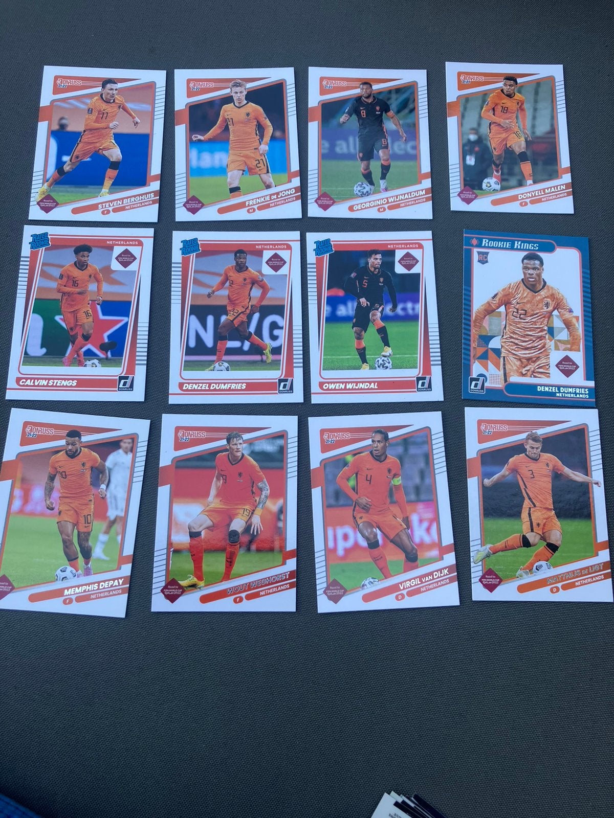 Panini donruss Nederlands elftal met  rookie dumfries, Ophalen of Verzenden, Zo goed als nieuw, Overige binnenlandse clubs, Poster, Plaatje of Sticker