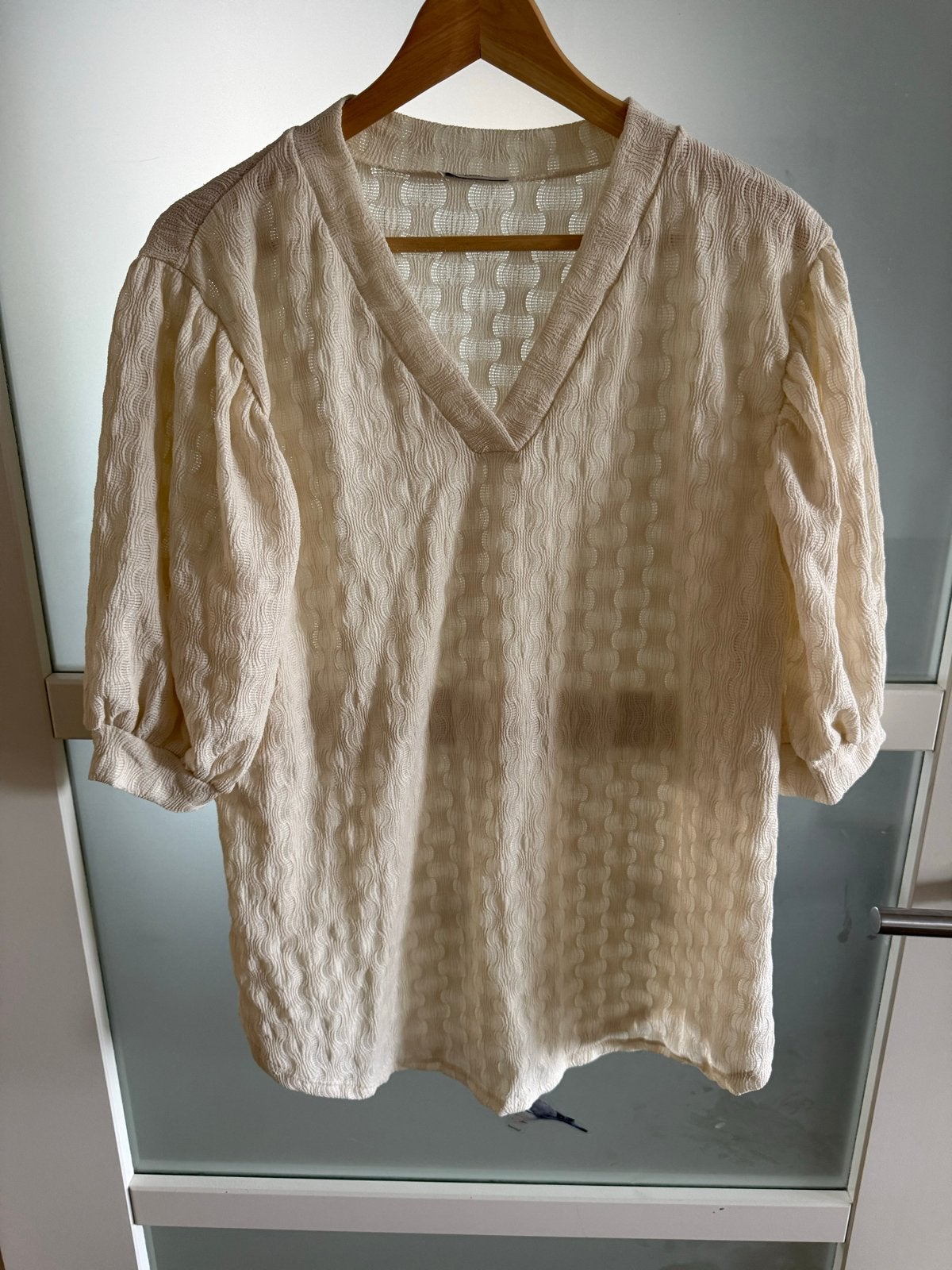 Nieuwe collectie blouse/shirt L, Beige, Maat 42/44 (L), Nieuw, Ophalen of Verzenden