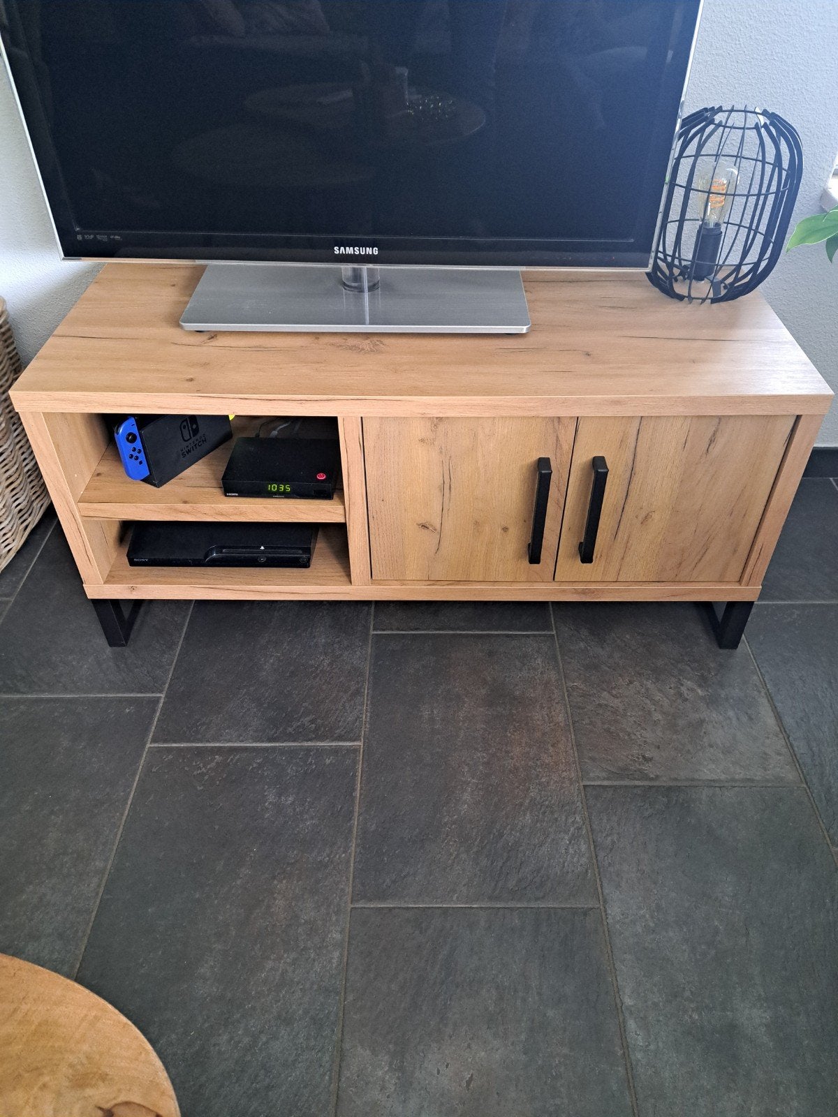 Modern dressoir en TV-meubel met opbergruimte, Ophalen, Gebruikt, Modern, Industrieel, 200 cm of meer