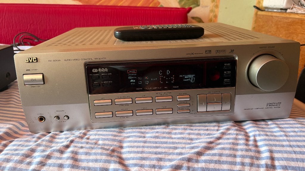 Versterker jvc receiver RX- 6001 RGD met afstandbediening, Ophalen of Verzenden, Gebruikt, 120 watt of meer, Overige merken