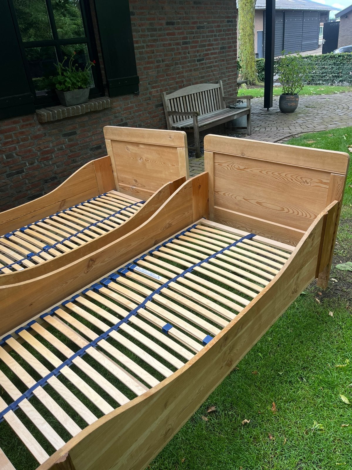 Grenen twijvelaars 200x 90, Antiek en Kunst, Antiek | Meubels | Bedden, Ophalen of Verzenden