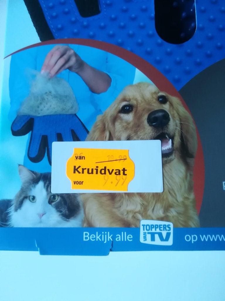 NIEUW: hond- kat handschoen voor vachtverzorging., Ophalen of Verzenden, Nieuw
