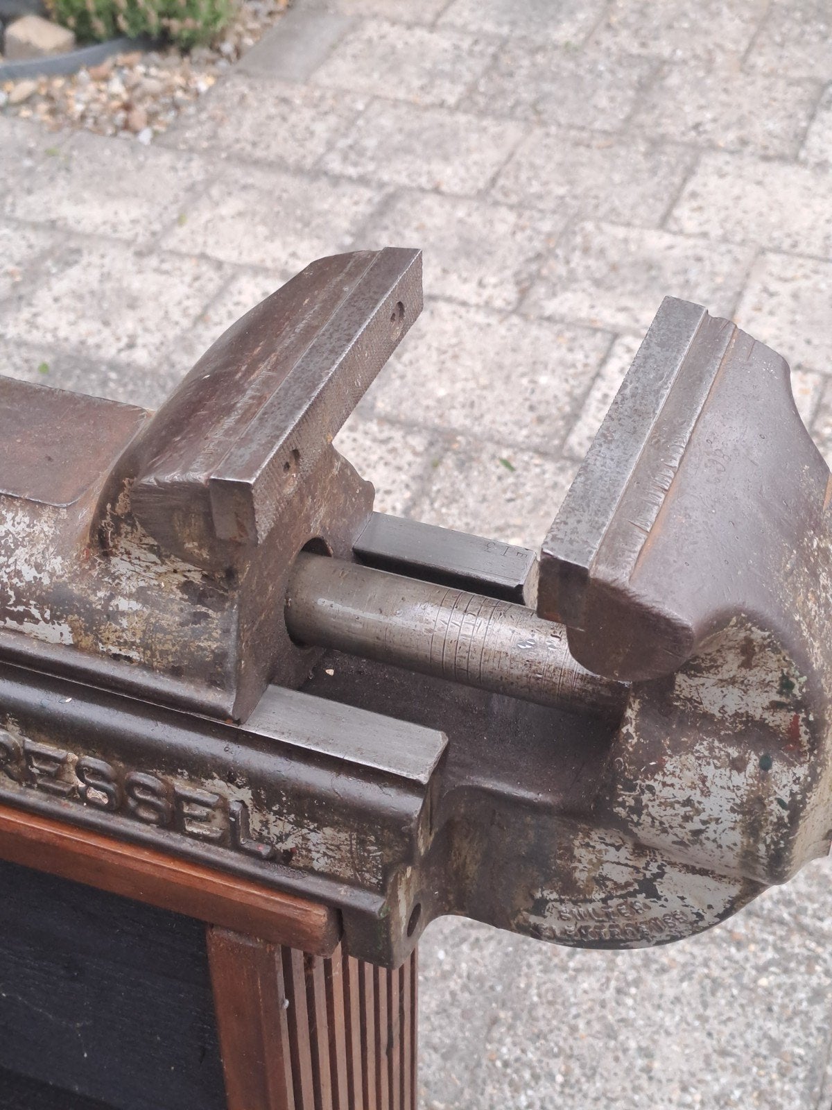GRESSEL Bankschroef vintage - 12.5 cm bekbreedte, Ophalen of Verzenden, Gebruikt, Bankschroef, Overige merken