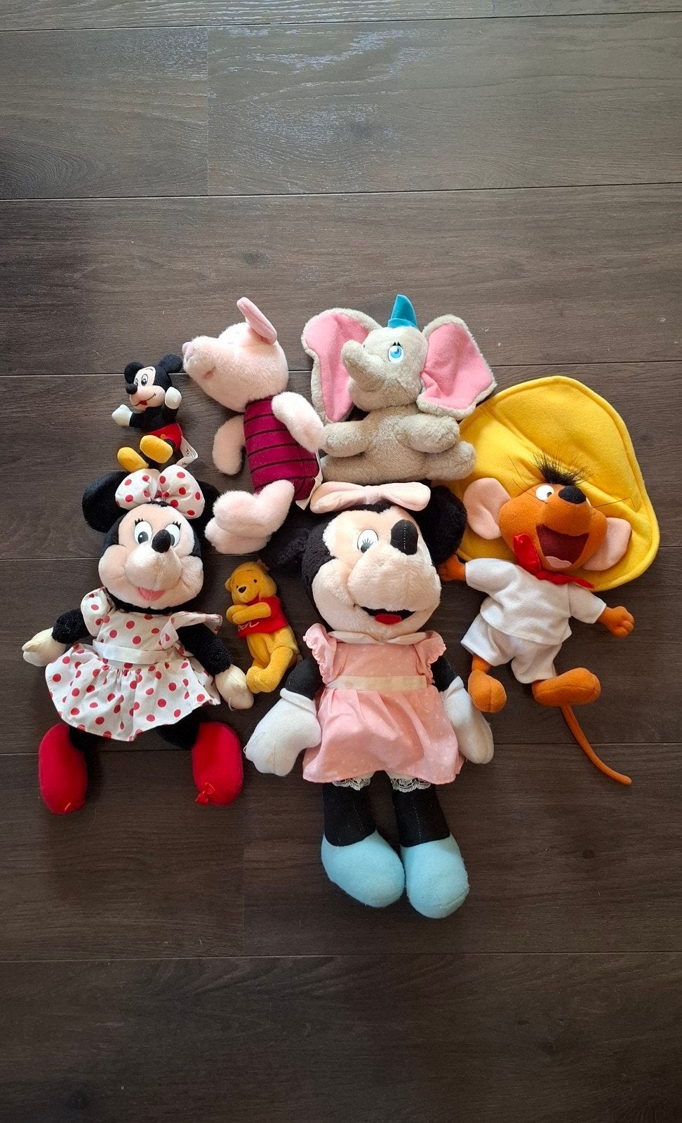 Disney knuffels: Mickey, Minnie, Dumbo, Knorretje, Speedy, Disney, Disney, Overige typen, Ophalen of Verzenden
