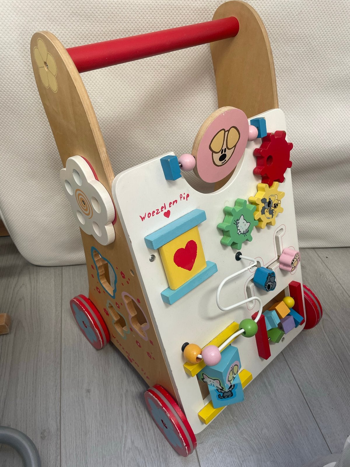 Woezel en Pip Houten Loopwagen met Activiteiten, Ophalen, Gebruikt, Overige typen