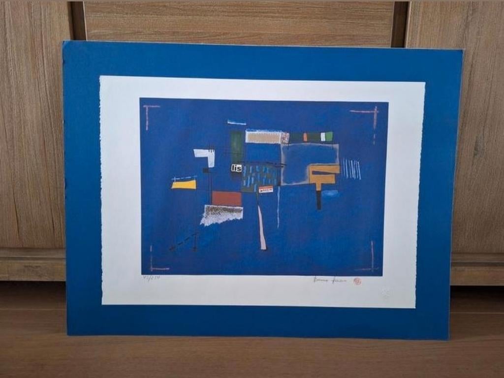 Genummerd en handgesigneerd abstract grafiek Bruno Haas, Antiek en Kunst, Kunst | Litho's en Zeefdrukken, Ophalen