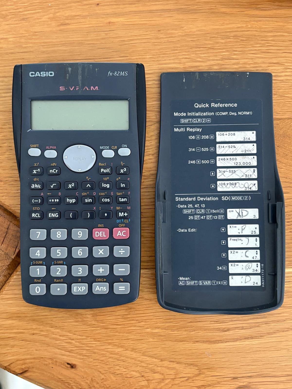 Casio fx-82MS, Diversen, Ophalen of Verzenden, Gebruikt
