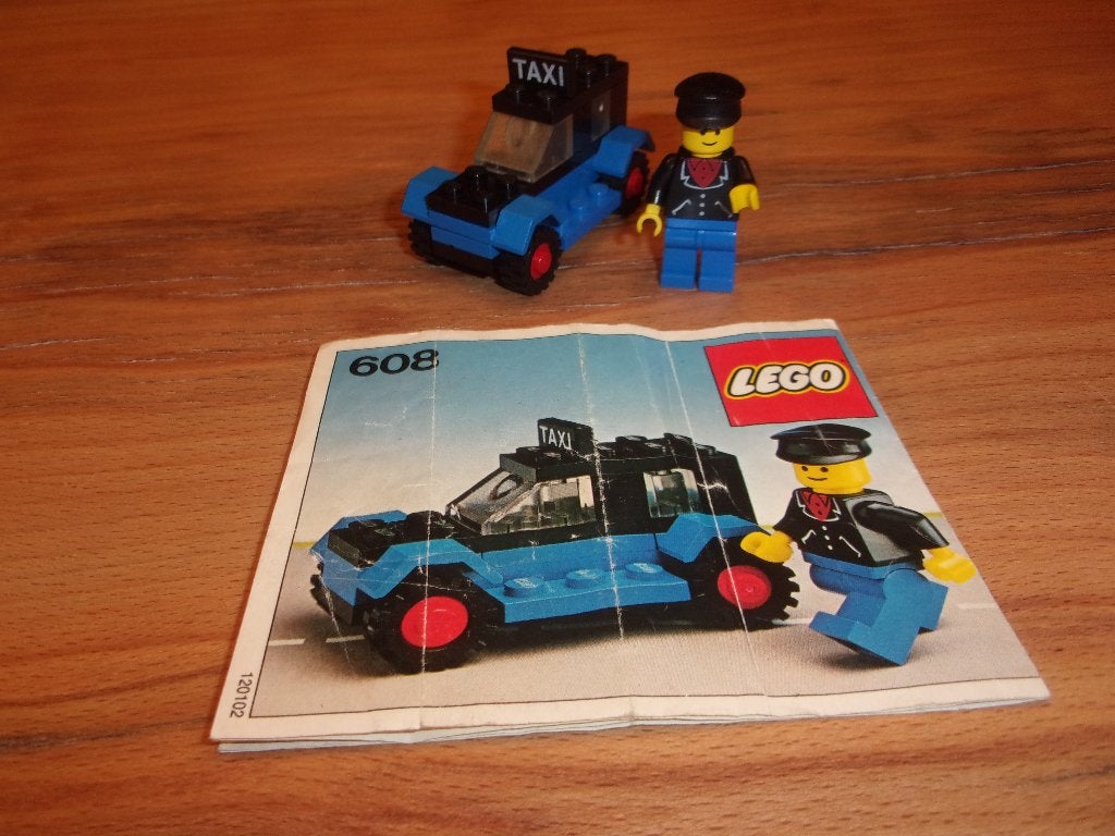 Lego Town 608-2 Taxi uit 1979 (2), Gebruikt, Overige thema's, Lego, Compleet