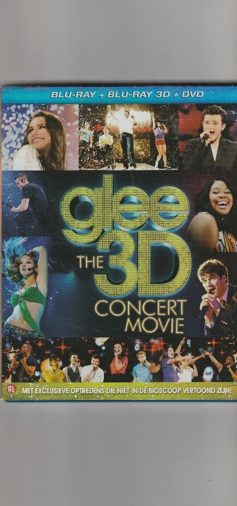 Glee the 3 d concert movie blu ray + dvd, Cd's en Dvd's, Ophalen of Verzenden, Zo goed als nieuw, Muziek en Concerten, Boxset