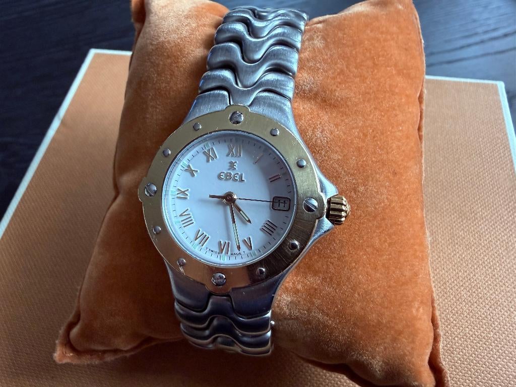Ebel Sportwave Dameshorloge in mint conditie!, Sieraden, Tassen en Uiterlijk, Horloges | Dames, Overige merken, Staal, Staal, Polshorloge