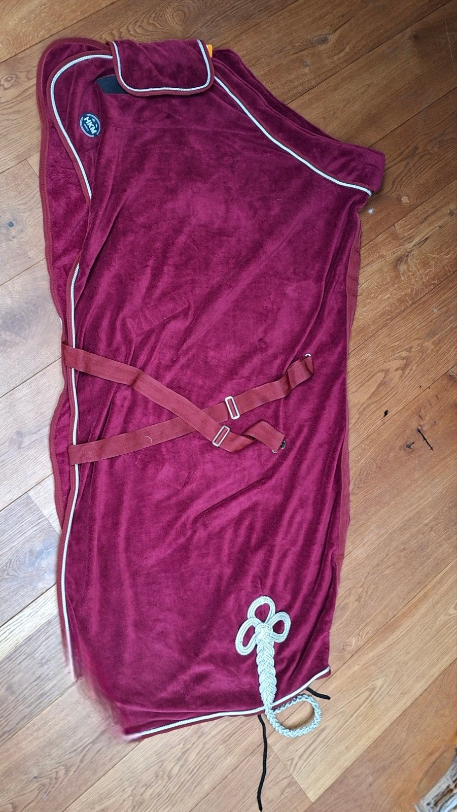 Prachtige luxe bordeauxrode fleecedeken mt 185, Ophalen of Verzenden, Nieuw