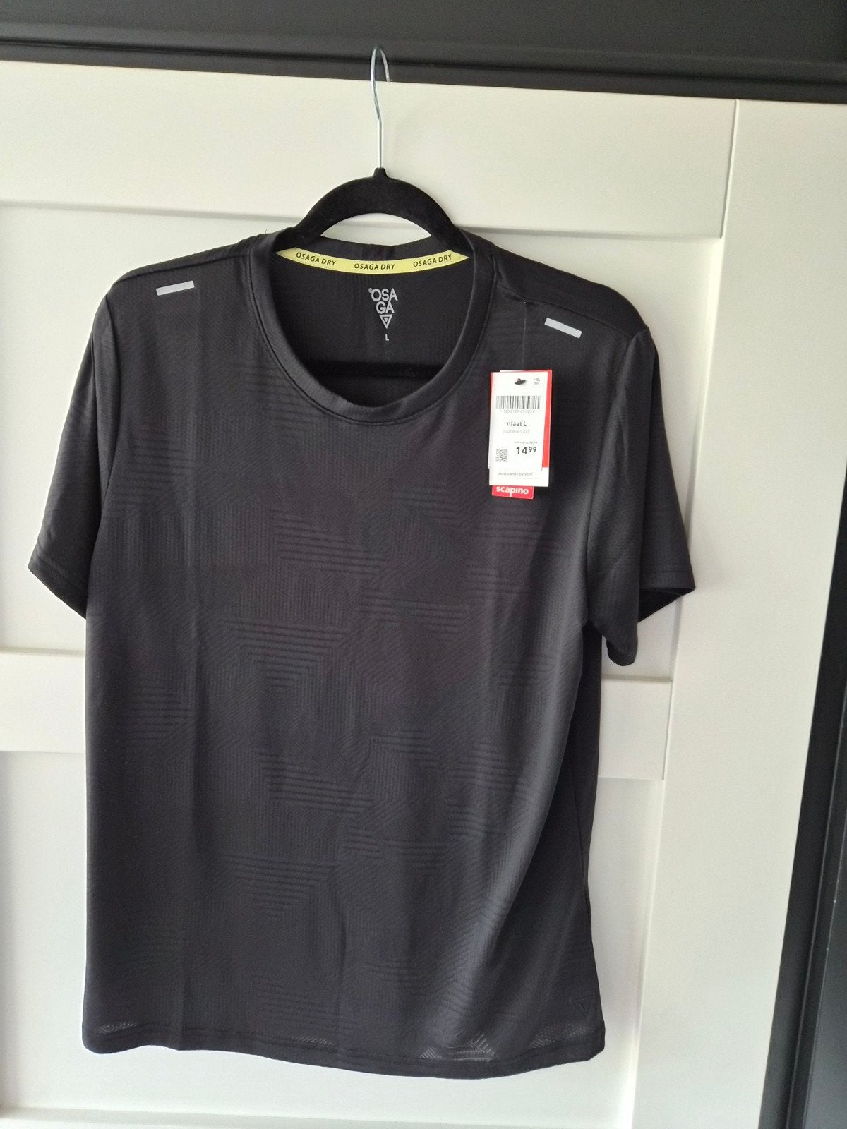 Osaga Heren Sportshirt Maat L NIEUW, Maat 52/54 (L), Osaga, Zwart, Nieuw