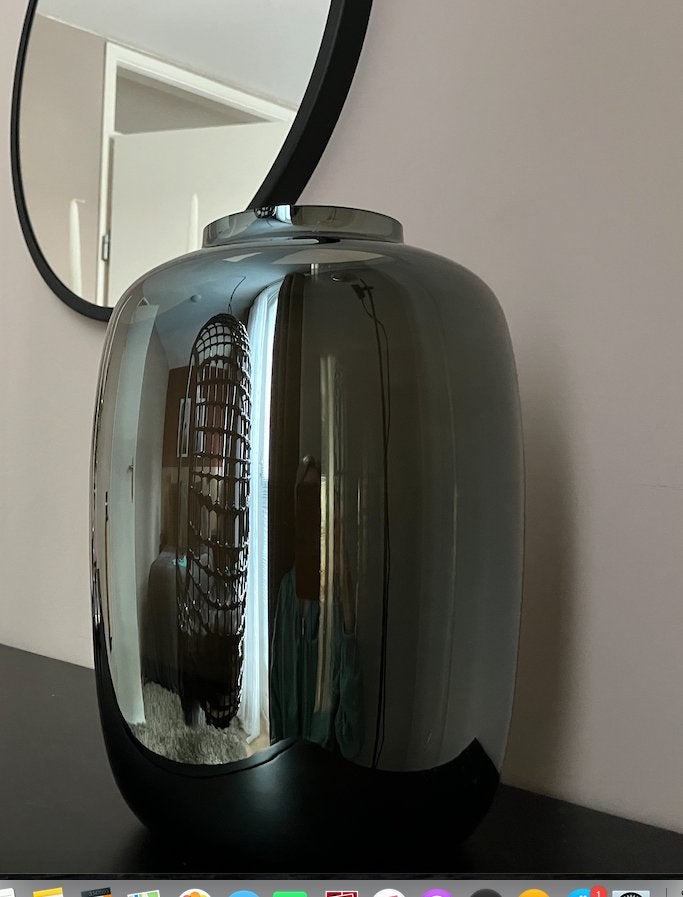 Vase The World vaas Arctic Gloss, Zwart, 35 cm, Nieuw, Ophalen of Verzenden