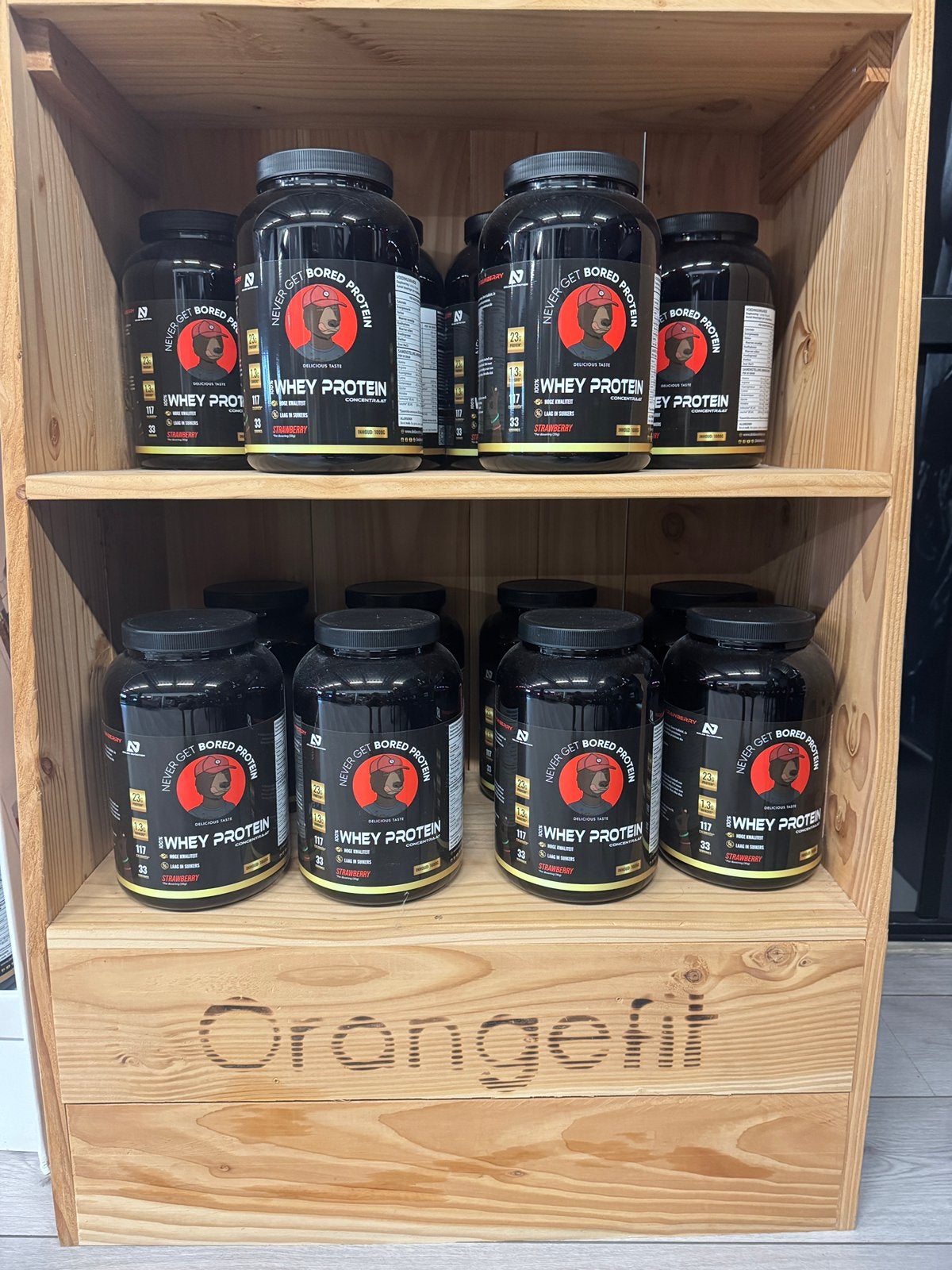 Whey Eiwitpoeder Voordeelpartij – strawberry, Ophalen, Zo goed als nieuw, Poeder of Drank