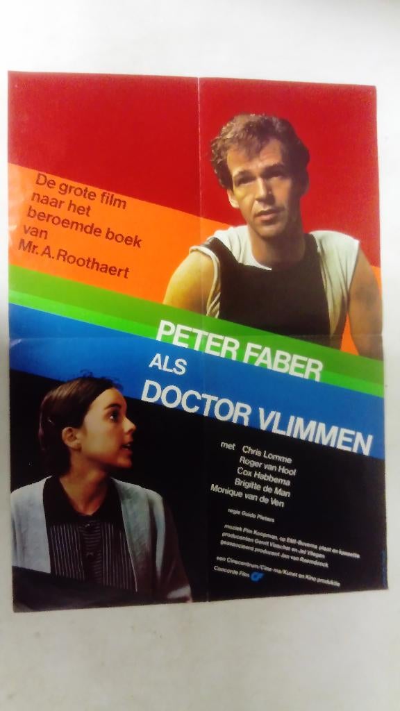 Nederlandse Filmposter Doctor Vlimmen (1977) (Guido Pieters), Ophalen of Verzenden, A1 t/m A3, Film en Tv, Rechthoekig Staand