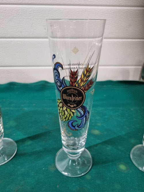 warsteiner glazen drie stuks, Verzamelen, Glas en Borrelglaasjes, Ophalen of Verzenden, 'T Olde Gre-j, Info@toldegrej.nl, Endepoelstraat 20f Didam