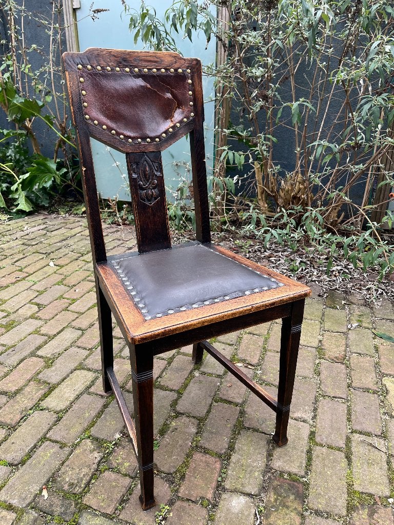 Arts and Crafts Jugendstil Gründerzeit Art Deco stoel, Ophalen