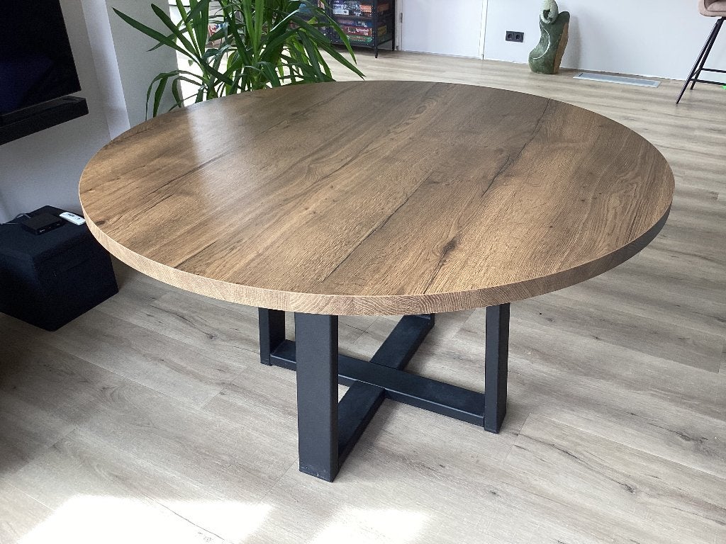 Ronde tafel, Huis en Inrichting, Gebruikt, Rond, Vijf personen of meer, Ophalen