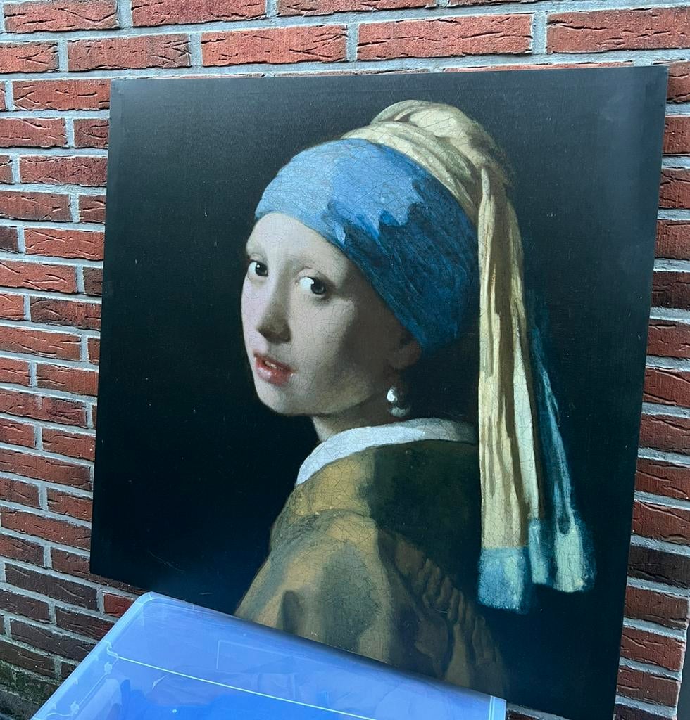 Meisje met de Parel canvas, Huis en Inrichting, Woonaccessoires | Schilderijen, Tekeningen en Foto's, Ophalen, Gebruikt, Schilderij